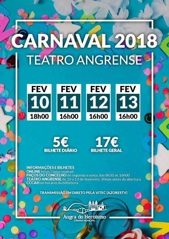 Danças e Bailinhos de Carnaval no Teatro Angrense em 2018