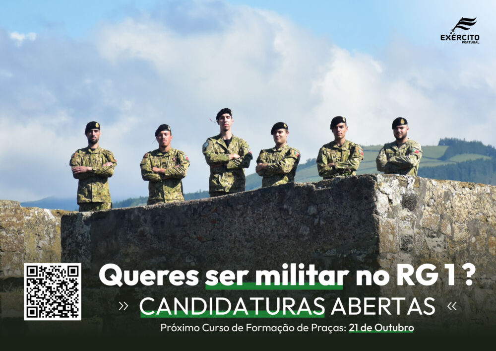 Abertura de Concurso para Praças em Regime de Contrato – Exército abre vagas para jovens em Angra do Heroísmo e Ponta Delgada