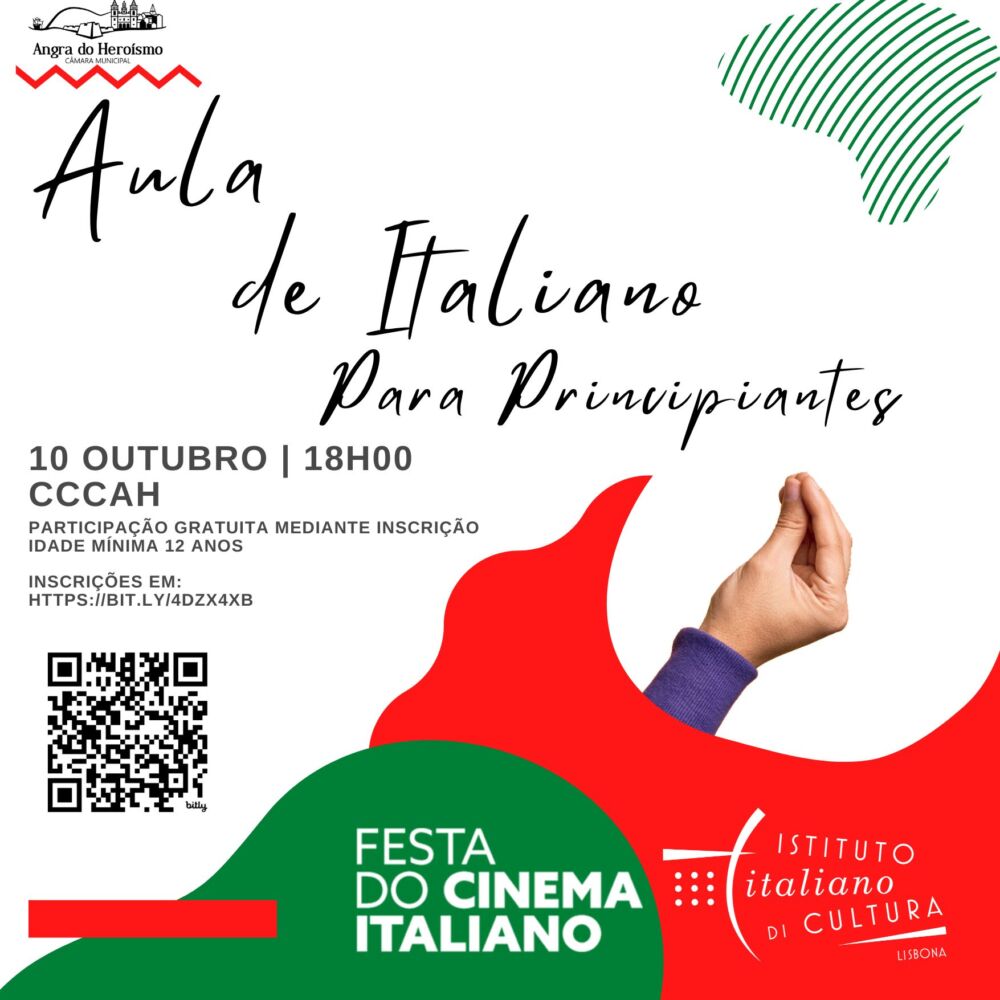 Aula de Italiano para Principiantes - 17.ª Festa do Cinema Italiano em Angra do Heroísmo