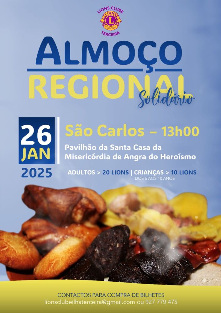 Almoço regional Solidário dos Lions Clube da Terceira